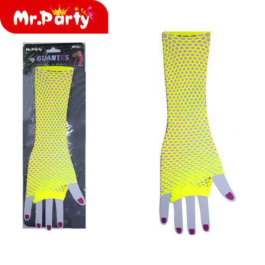 Guantes largos amarillo fluorescente (12paquetes)