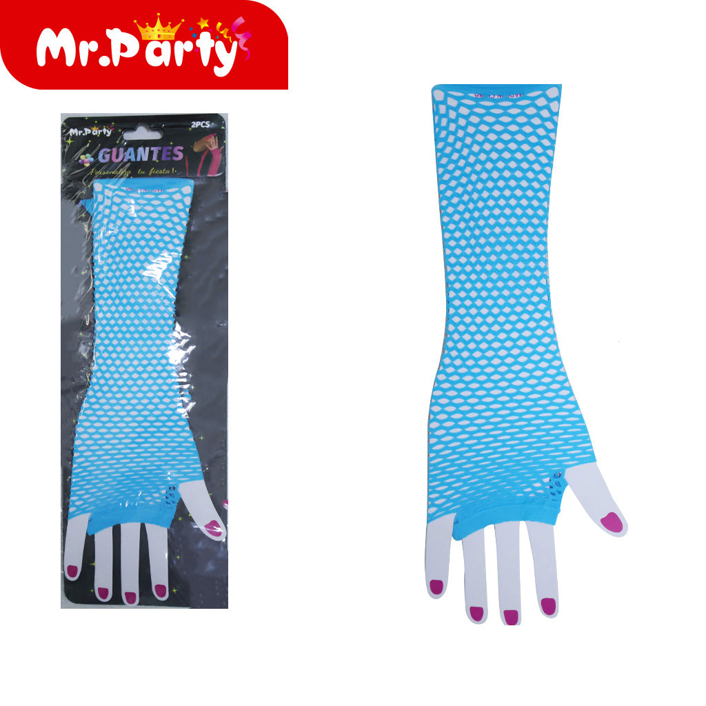 Guantes largos azul claro (12paquetes)