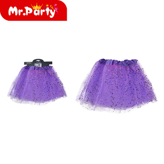 Falda empolvada de color morado oscuro (12paquetes)