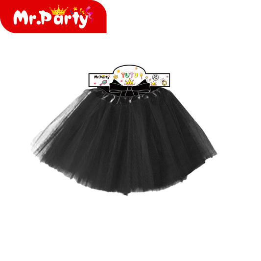 Falda negra lisa de 30 cm (12paquetes)
