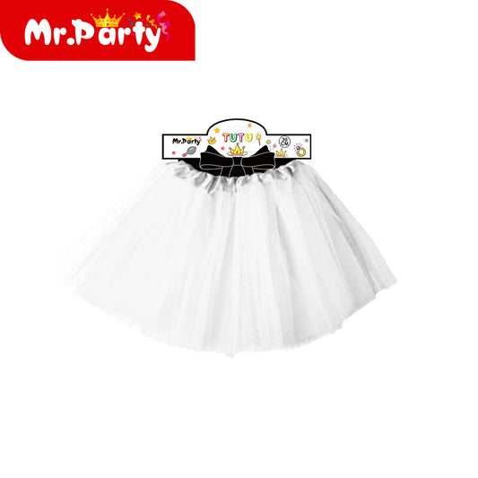Falda lisa de 30 cm color blanco (12paquetes)