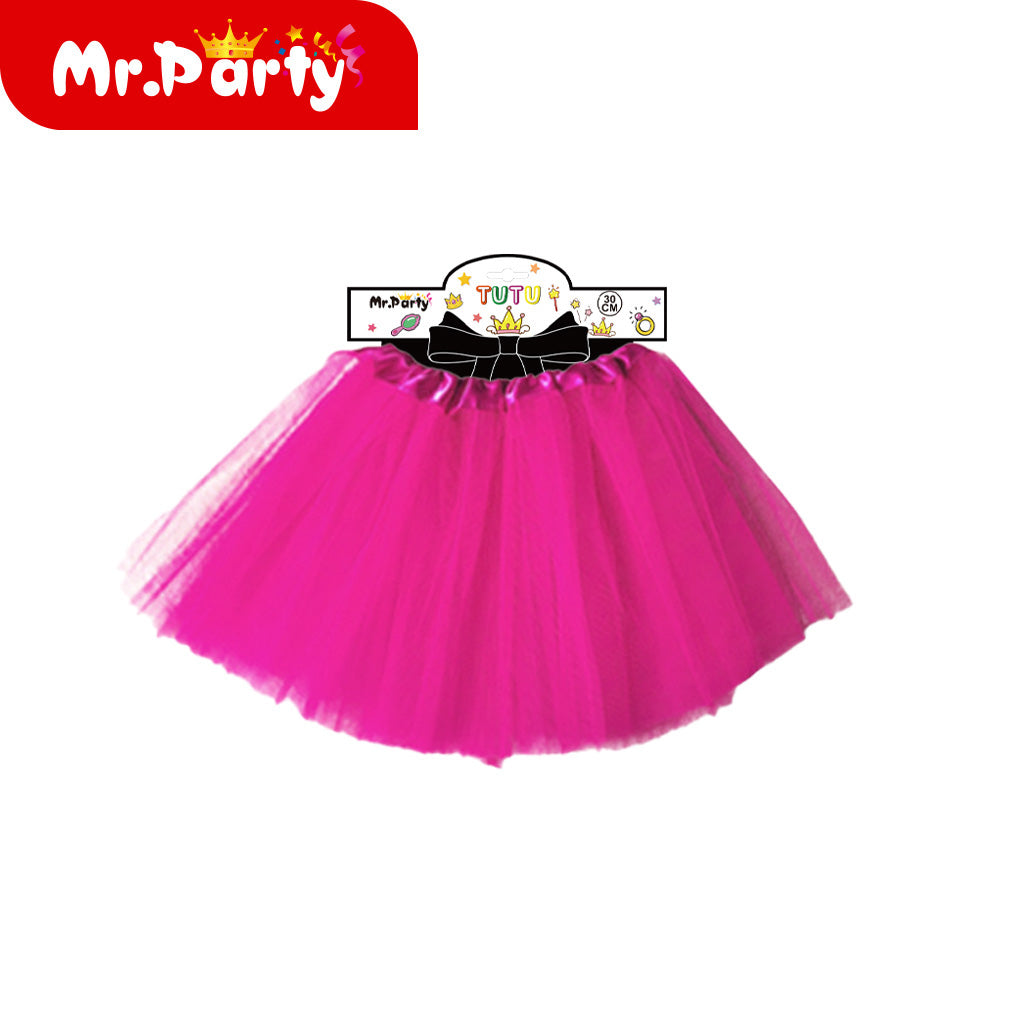 Falda de color liso de 30 cm color rojo rosa (12paquetes)