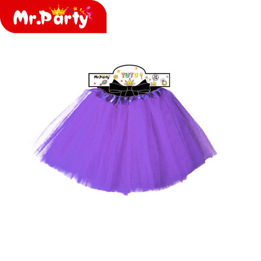 Falda de color liso morado de 30 cm (12paquetes)