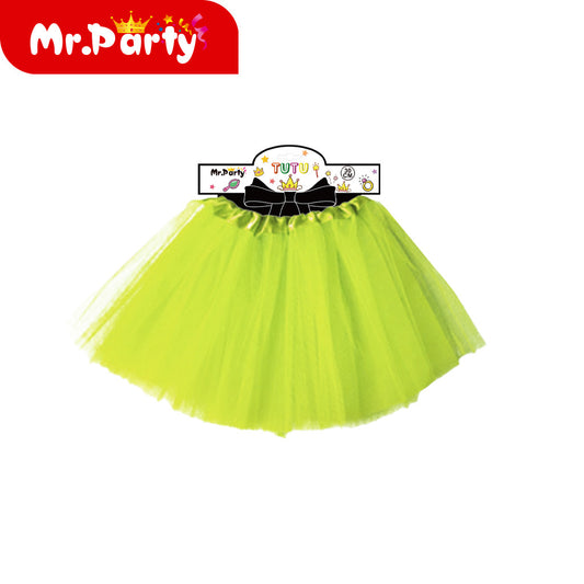Falda de color liso de 30 cm color verde fruta (12paquetes)