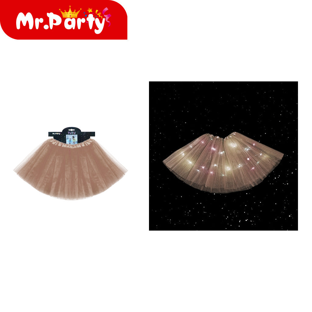 TUTU de Tul con Brillos ✨ Faldita Tutú para Fiesta / Disfraz (1 pza) 💃🌈