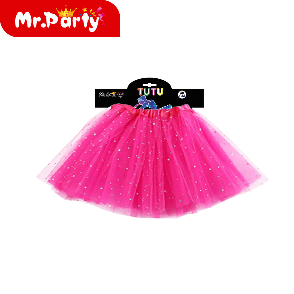 Tutu de Tul con Brillitos ✨ Falda Tutú para Niña | Disfraz, Ballet y Fiesta (1 pza)- Mayoreo 6 pzas