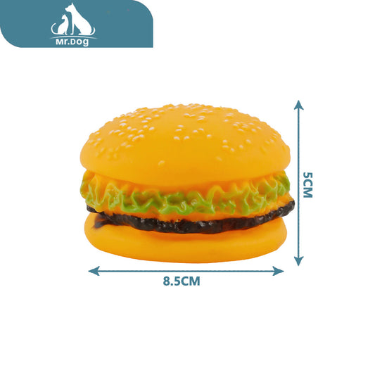 Juguete para mascota hamburguesa grande paq. con 12 pzas