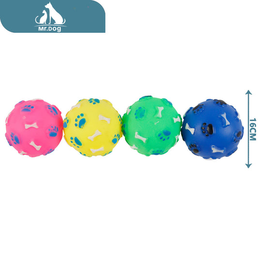 Juguete para mascota bola de huella de hueso pequeña 7/33 paq. con 12 pzas