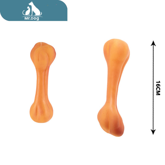 Juguete para mascota hueso tubular 16×5cm paq. con 12 pzas