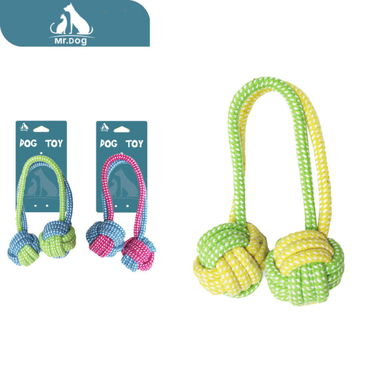 Juguete para mascota b015 bola doble 40cm 125g paq. con 12 pzas