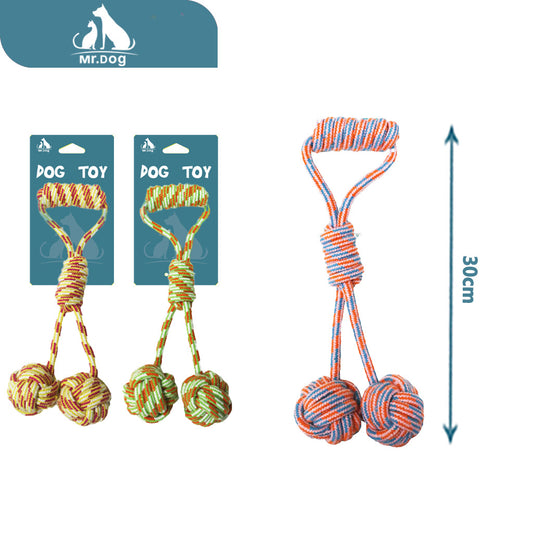 Juguete para mascota b035 pelota doble portátil de 5 anillos, 30 cm, 150 g paq. con 12 pzas