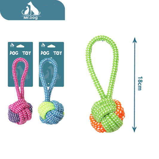 Juguete para mascota d010 bola de oreja simple bicolor 18 cm 60 g paq. con 12 pzas