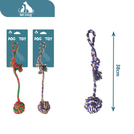 Juguete para mascota a004 bola colgante portátil pequeña de tres hilos 38cm80 paq. con 12 pzas