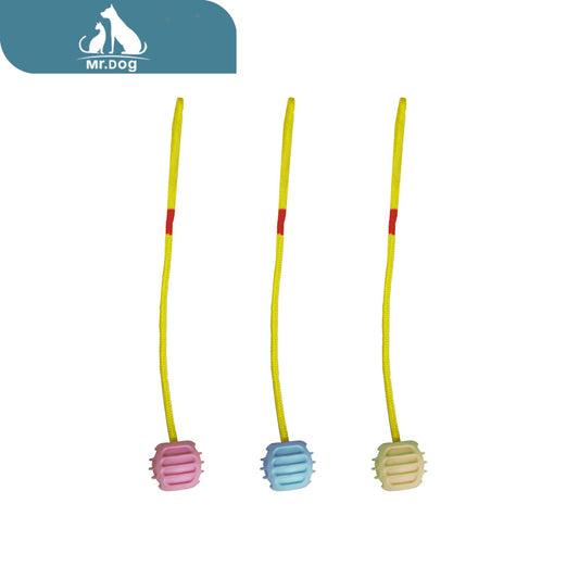 Juguete para mascota cóncava y convexa portátil tpr cuerda de algodón paq. con 12 pzas