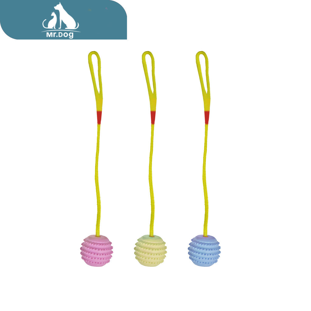 Juguete para mascota de piña portátil de tpr cuerda de algodón paq. con 12 pzas