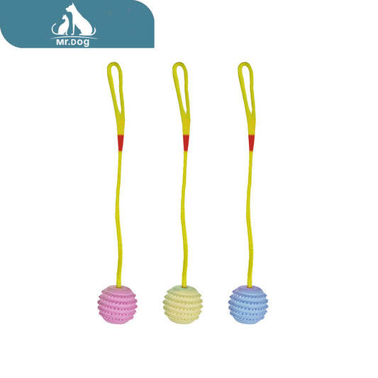 Juguete para mascota de piña portátil de tpr cuerda de algodón paq. con 12 pzas