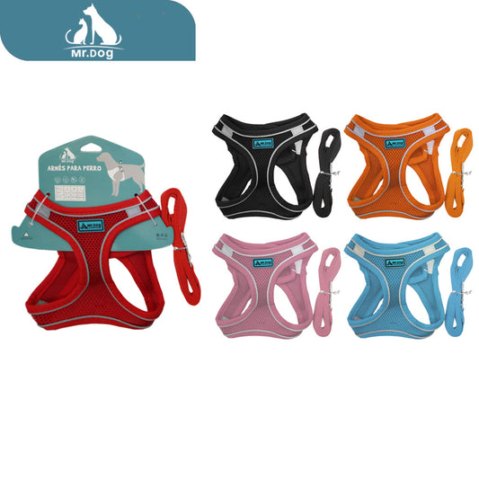 Set de Arnés de pecho tipo sándwich de doble fondo x16e con cuerda de tracción paq. con 6 pzas