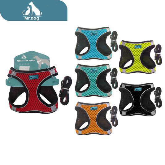 Set de Arnés de pecho de malla de fútbol x16d con cuerda de tracción paq. con 6 pzas