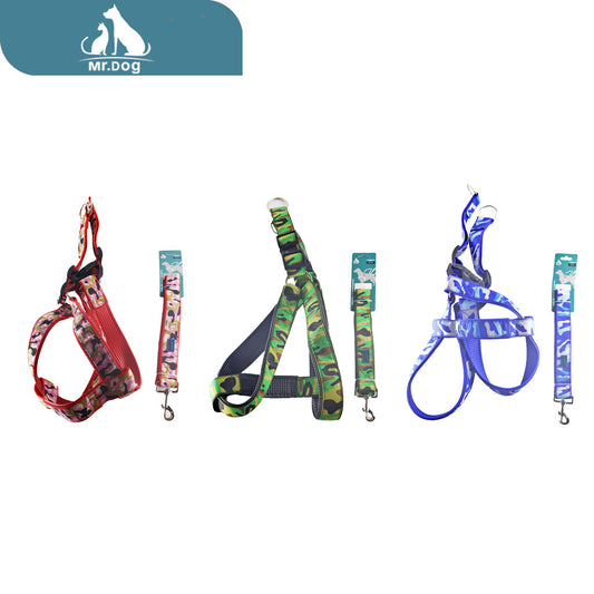 Set de Arnés de pecho con parche de camuflaje l 3,0×120 cm paq. con 12 pzas