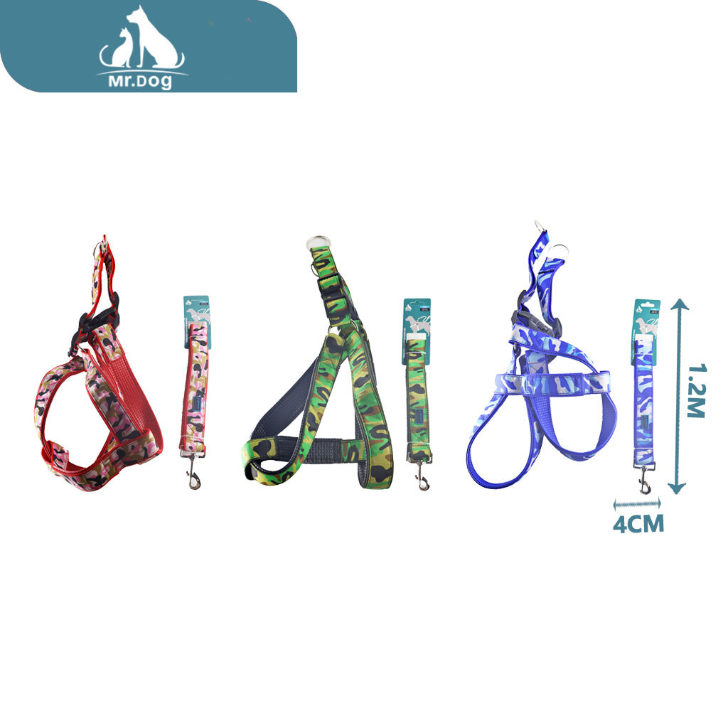Set de Arnés de pecho con parche de camuflaje xl 4,0×120 cm paq. con 6 pzas