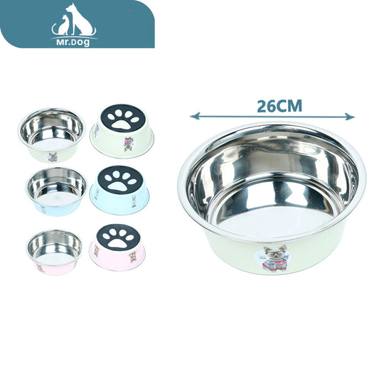 Plato para mascota para perros con forma de huella de color de 26 cm paq. con 12 pzas