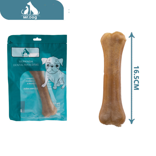 Hueso para mascota prensado natural pb6.5 natural 16,5 cm 1 unidad 100110 g paq. con 12 pzas