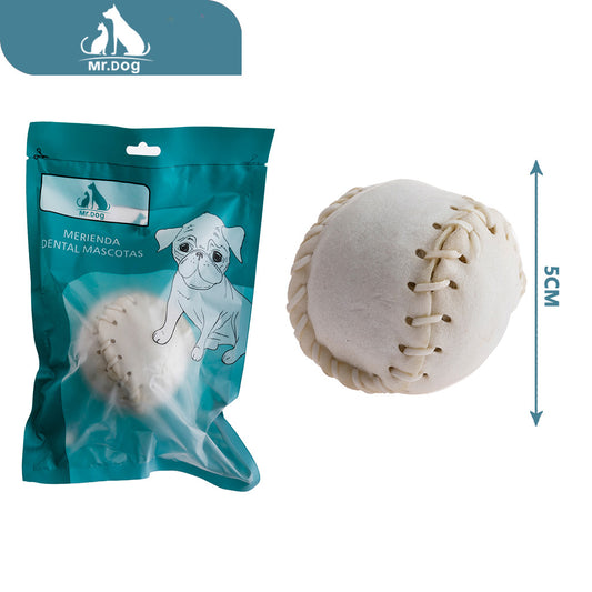 Hueso para mascota de sóftbol fbs3, exterior blanco, interior natural cuerda de color natural, 5 cm 1 unidad paq. con 12 pzas