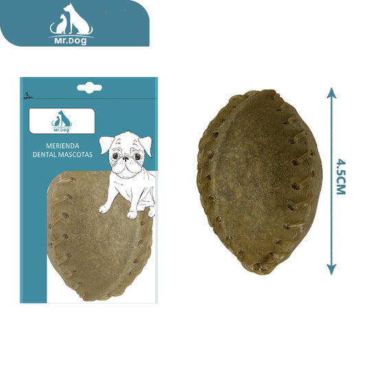 Hueso para mascota de rugby fb color natural, 1 unidad, 130140 g paq. con 12 pzas