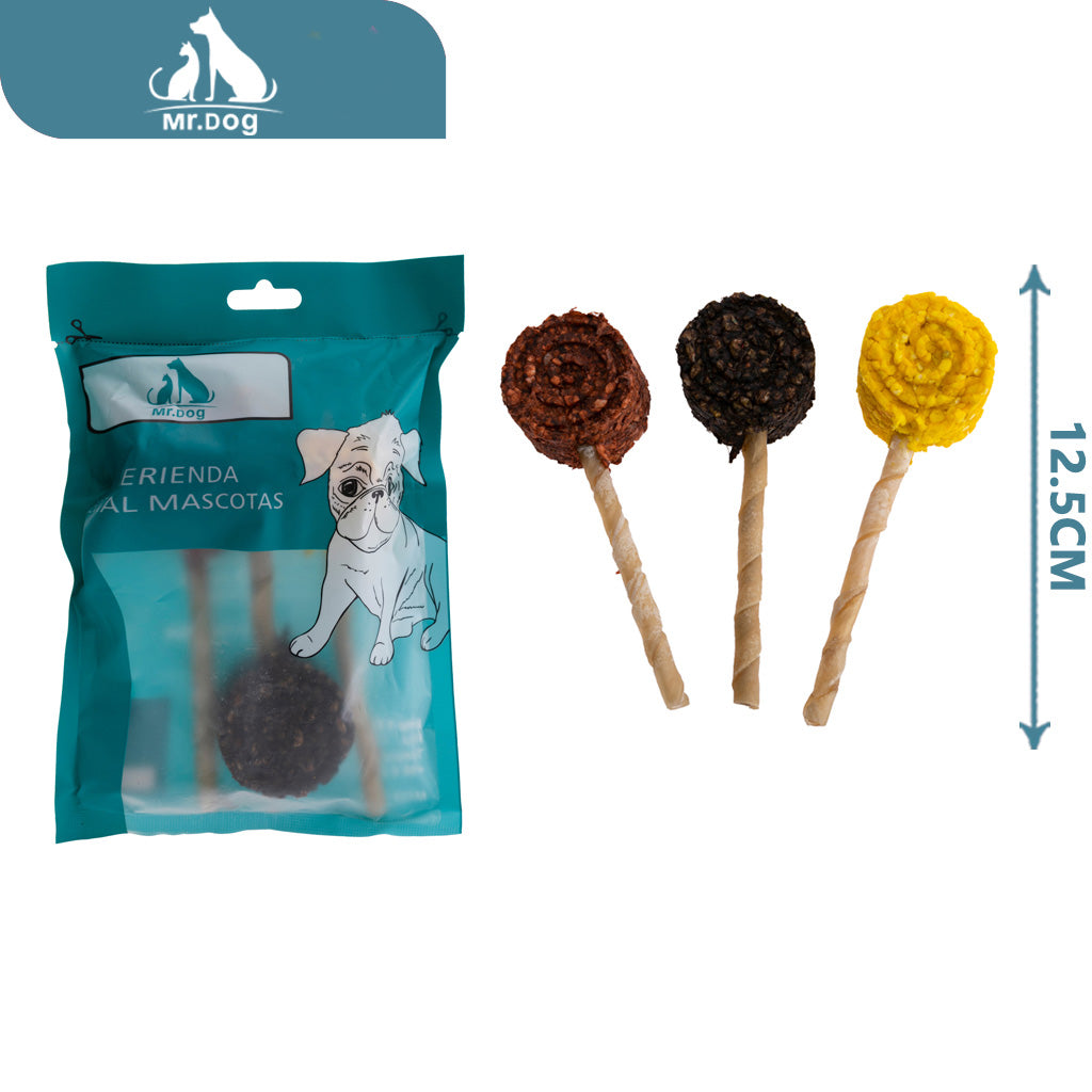 Hueso para mascota de trituración ms9 colores variados, 12,5 cm, 15 unidades, 8 g paq. con 12 pzas