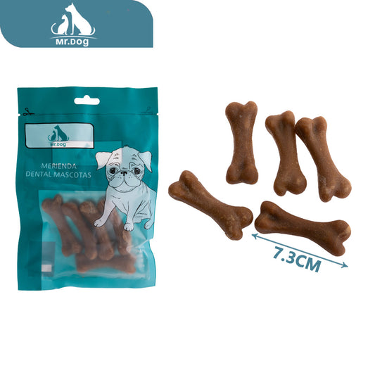 Hueso para mascota para limpieza dental sabor a pollo 7,3 cm 2123 g paq. con 12 pzas
