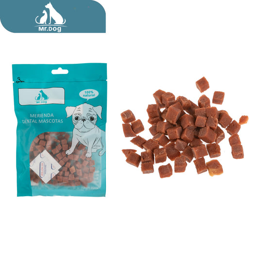 Hueso para mascota de colores de cubos de carne paq. con 12 pzas