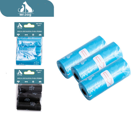 3 rollos de bolsas de basura impresas paq. con 12 pzas