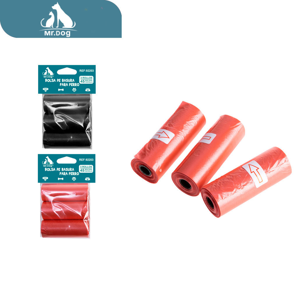 Bolsas para Popó de Perro Mr. Dog – Rollos Surtidos Súper Resistentes - Mayoreo 6 - 12 pzas  (Color Aleatoreo)🐾