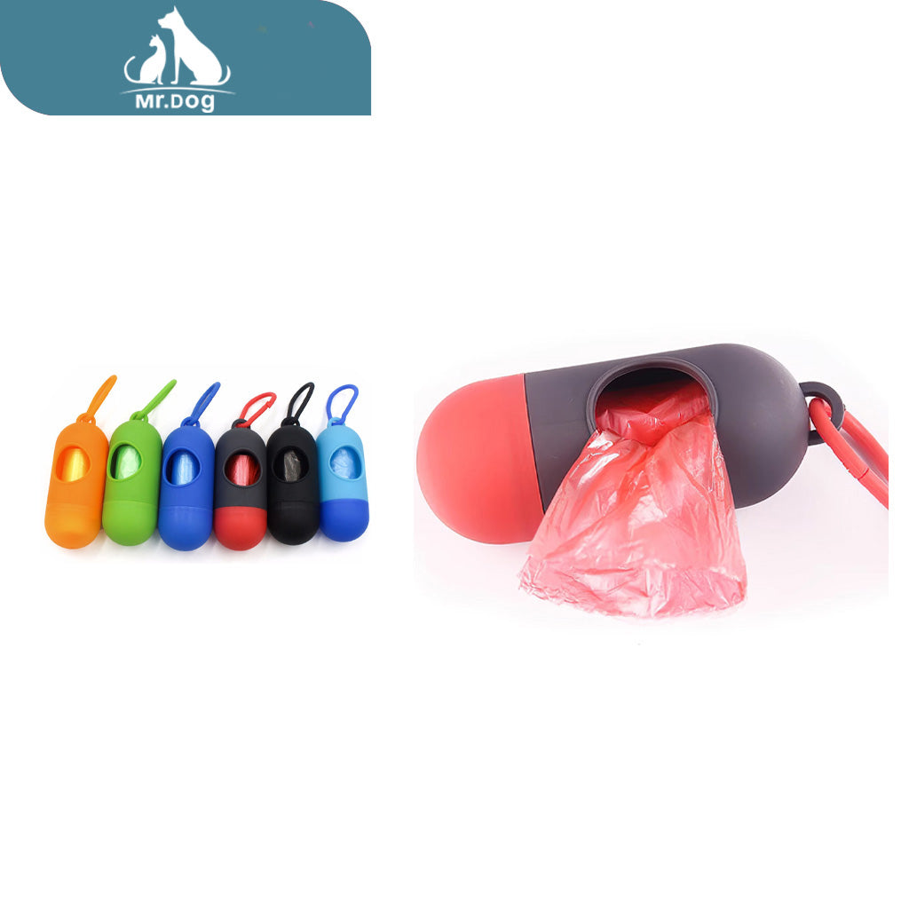 Dispensador de Bolsas para Popó Mr. Dog – Porta Bolsas de Paseo 🐾- Mayoreo 12 pzas