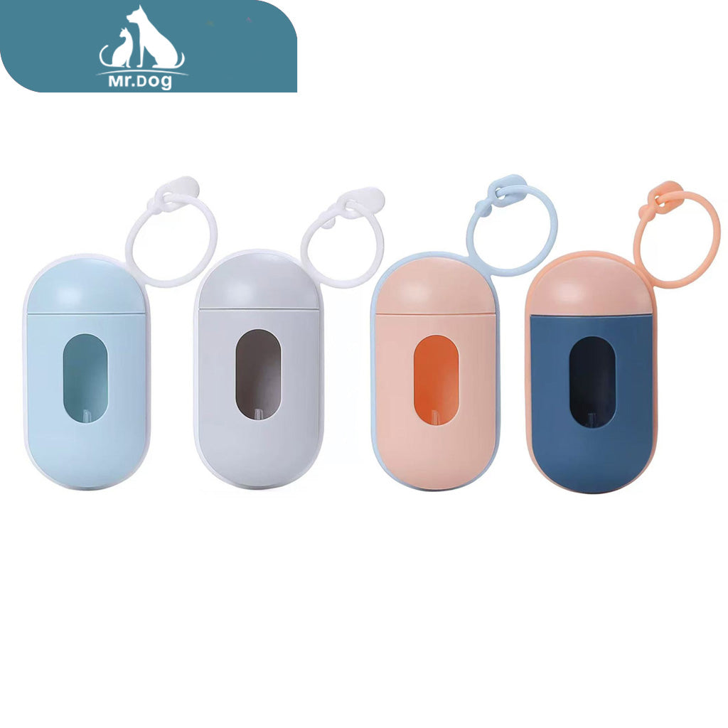 Dispensador de Bolsas para Popó Mr. Dog – Porta Bolsas de Paseo 🐾- Mayoreo 12 pzas