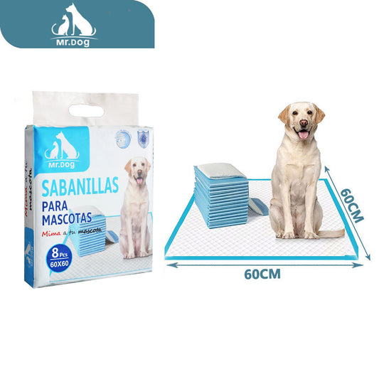 Sabanilla para perros de 60×60 cm, 8 unidades, 35 g 5 g de sap paq. con 30 pzas
