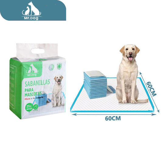Sabanilla urinarias para mascotas con aroma a manzana 60×60 cm, 25 unidades/paquete paq. con 24 pzas
