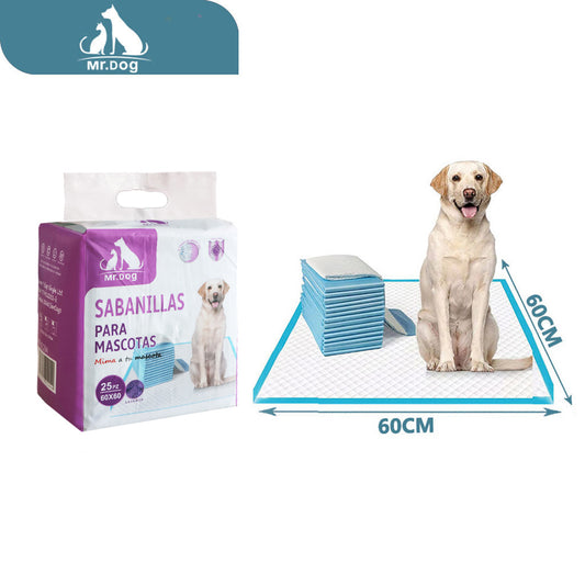 Sabanilla urinario para mascotas con lavanda, 60×60 cm, 25 unidades/paquete paq. con 24 pzas