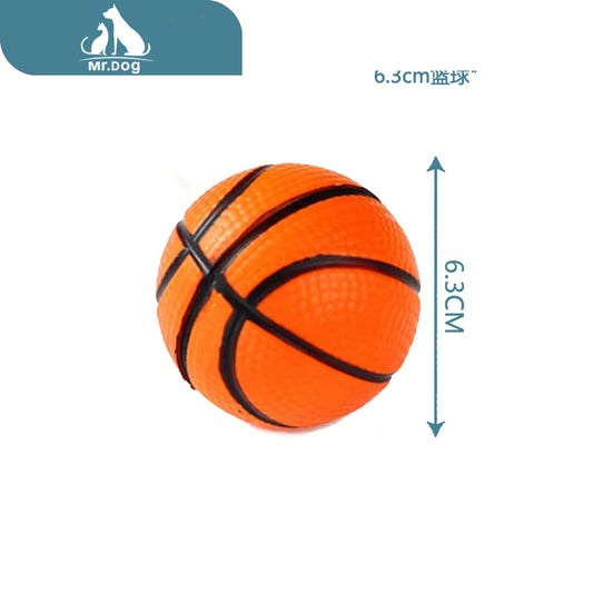 Juguete para mascota balón de baloncesto liso de 85 g y 6,3 cm paq. con 12 pzas