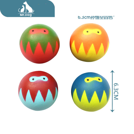 Juguete para mascota 85 g liso 6,3 cm monkey king en cuatro colores paq. con 12 pzas