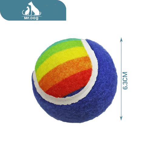 Juguete de mascota de tenis de 260 g y 6,3 cm de diámetro, con sonido, sabor vainilla/pelotas de tenis huecas, 45 de contenido de caucho paq. con 12 pzas