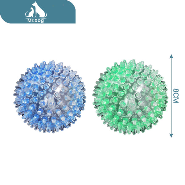 Juguete para mascota hs02 bola de espinas transparente de colores mixtos 8 paq. con 12 pzas