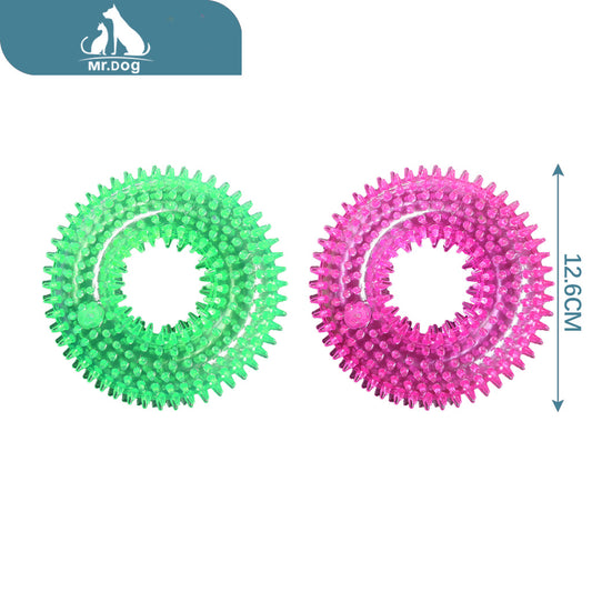 Juguete para mascota 013 neumático transparente thorn 12,6×4,5 paq. con 12 pzas