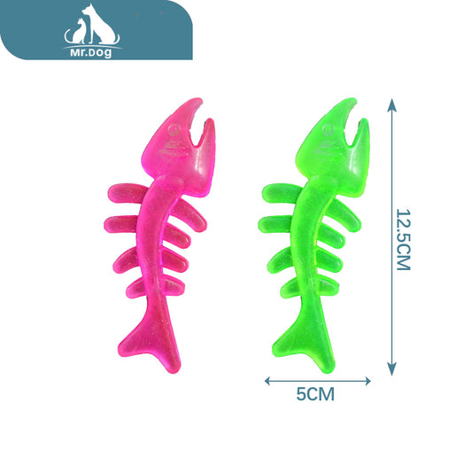Juguete para mascota 006 pez transparente 12,5×5 paq. con 12 pzas
