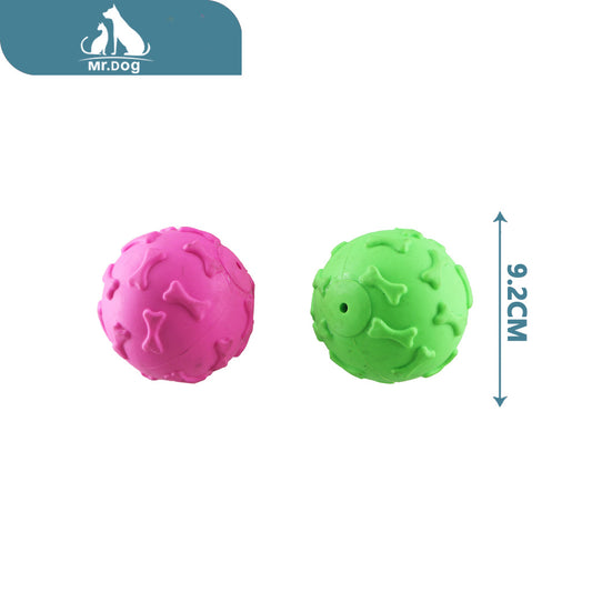 Juguete para mascota hs03 bola de colores mixtos de 9,2 cm paq. con 12 pzas