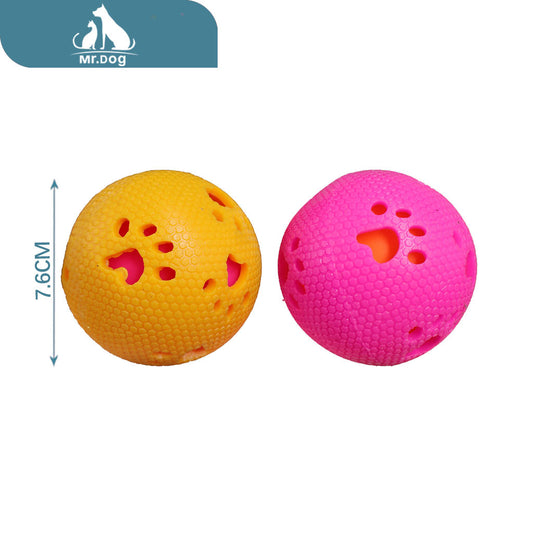 Juguete para mascota c064 bola hueca con sonido 7,6 cm paq. con 12 pzas