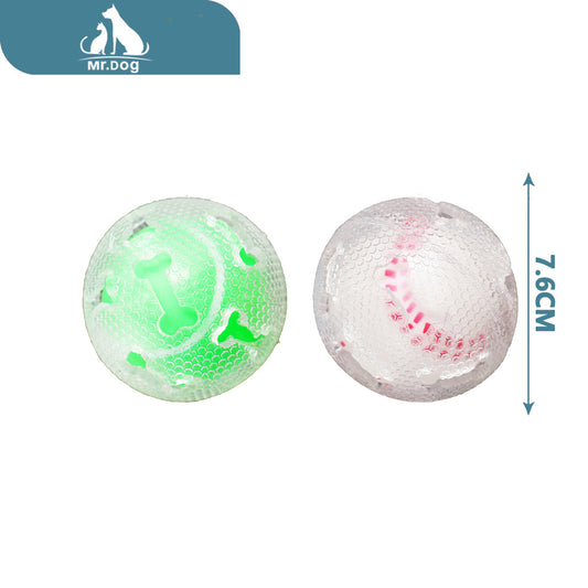 Juguete para mascota c119 pelota deportiva transparente de hueso de 7,6 cm paq. con 12 pzas