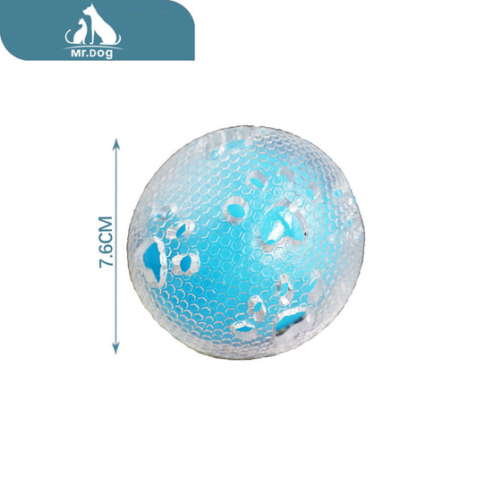 Juguete para mascota c121 bola de huella hueca transparente de 7,6 cm paq. con 12 pzas