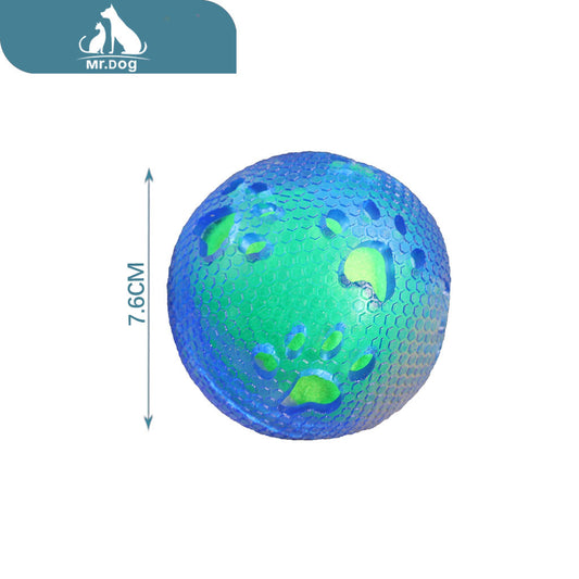 Juguete para mascota c124 bola hueca con huella sólida de 7,6 cm paq. con 12 pzas