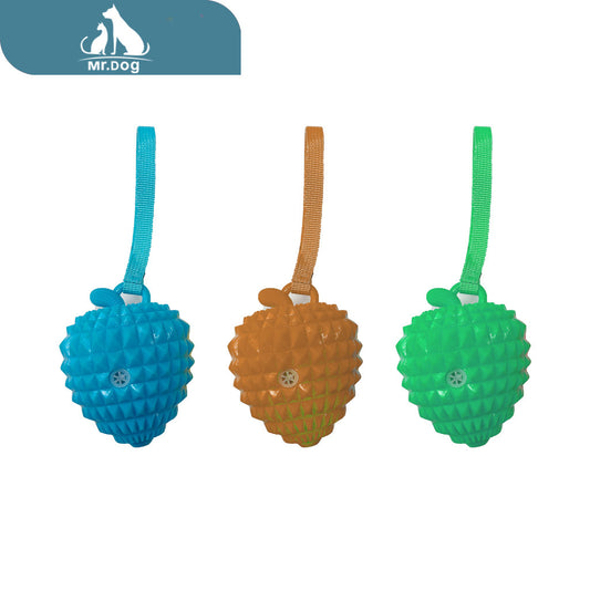 Juguete para mascota litchi con cuerda 810 paq. con 12 pzas